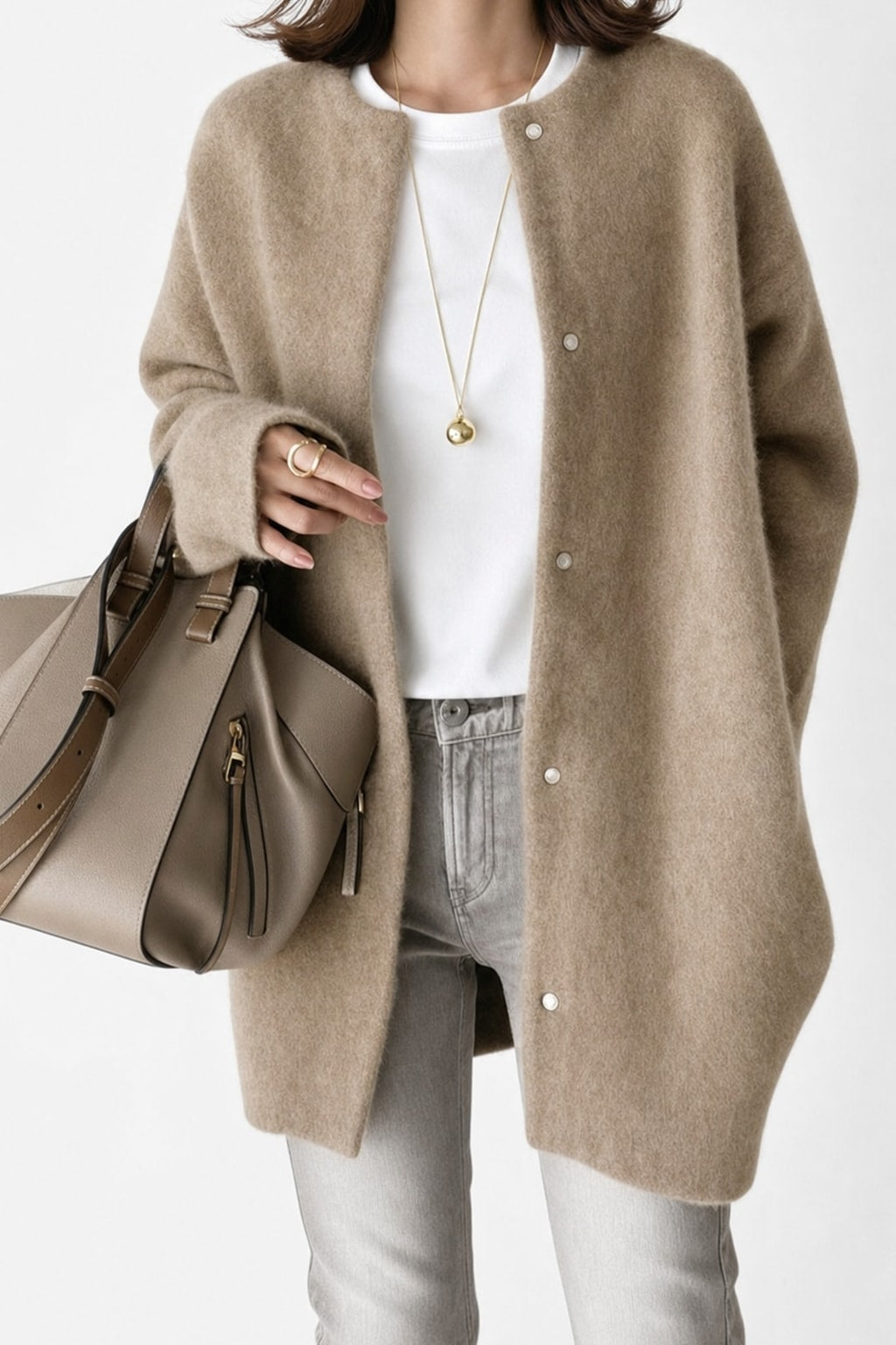 Cozy Insulated Shawl-Collar Winter Coat - 2