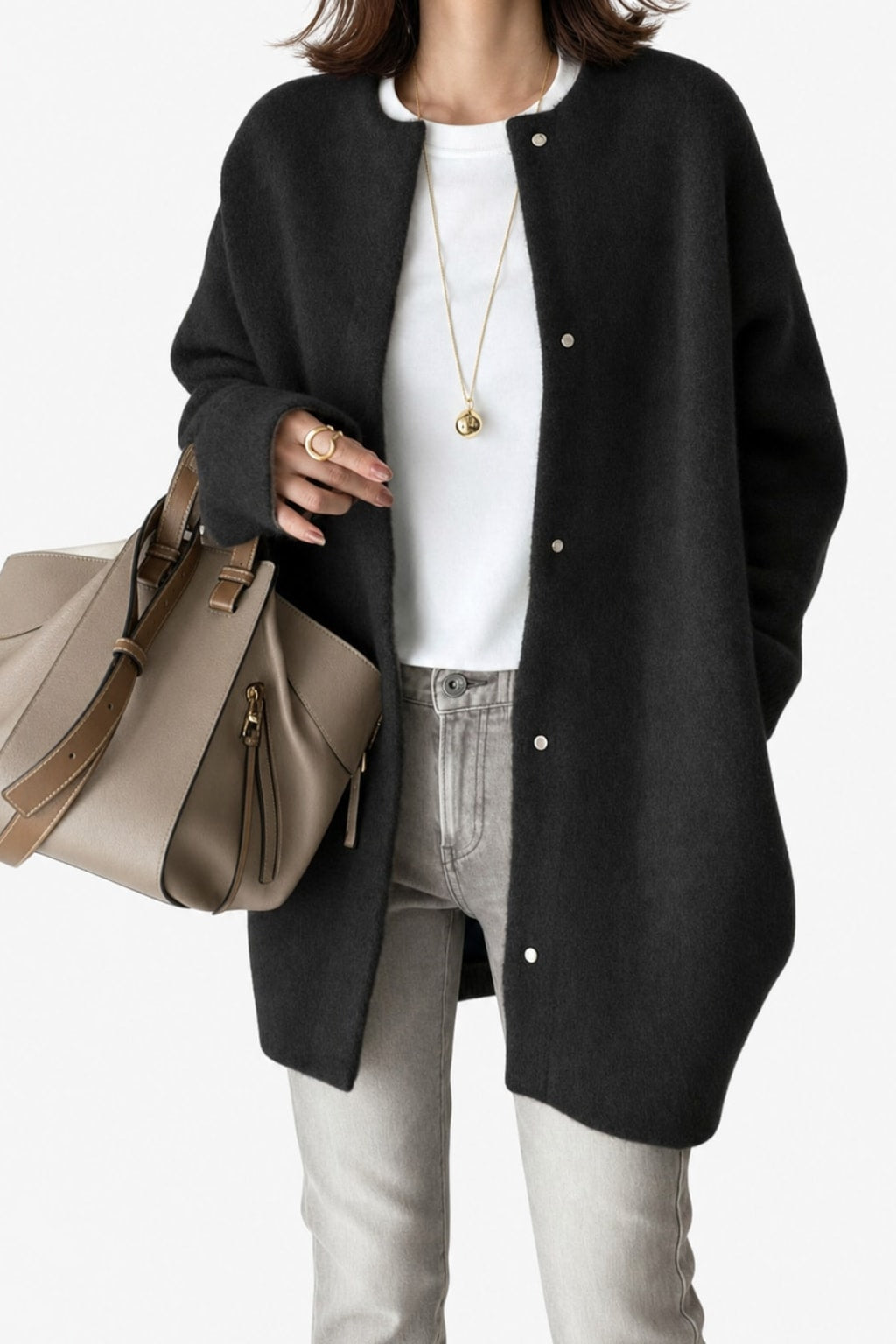 Cozy Insulated Shawl-Collar Winter Coat - 3