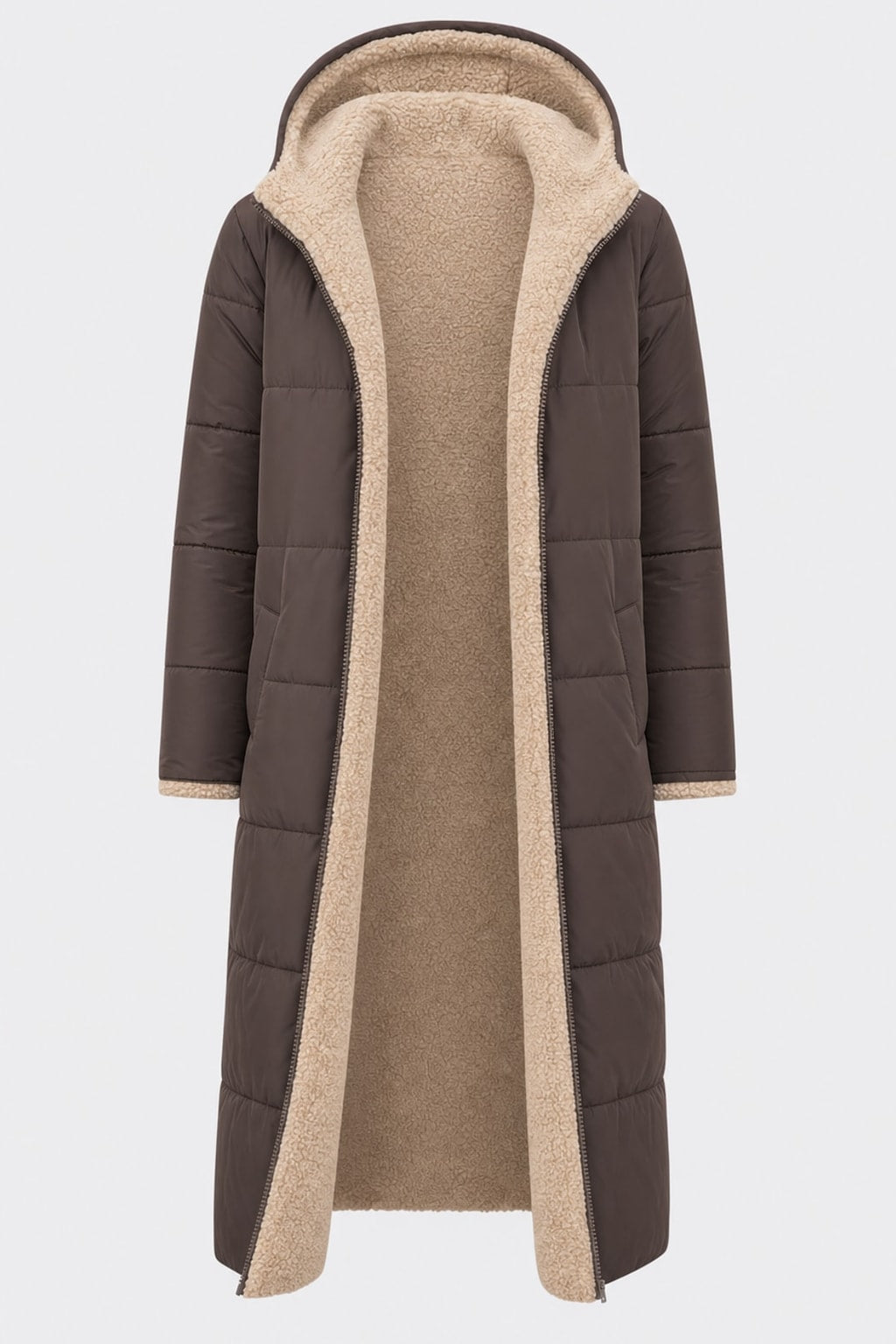 Reversible Tailored Coat Long Winter Fit - 1