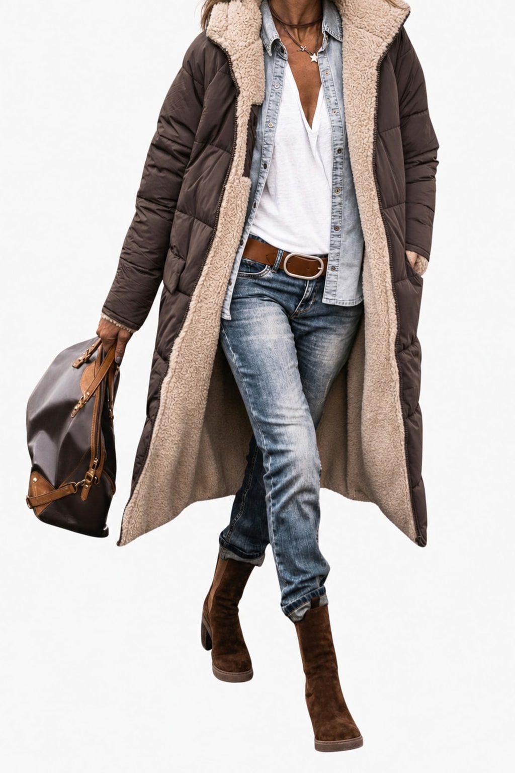 Reversible Tailored Coat Long Winter Fit - 2