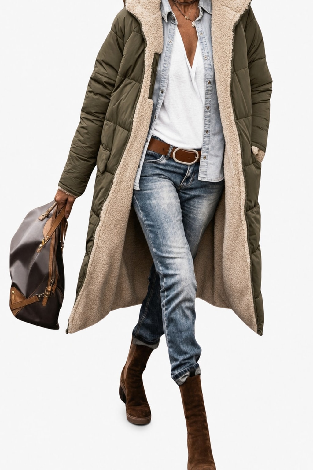 Reversible Tailored Coat Long Winter Fit - 9