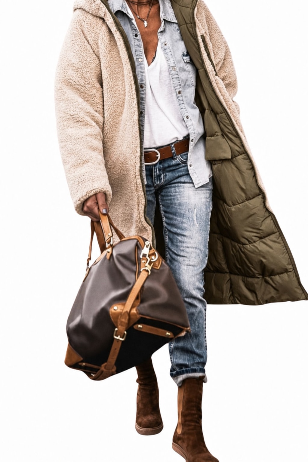 Reversible Tailored Coat Long Winter Fit - 7