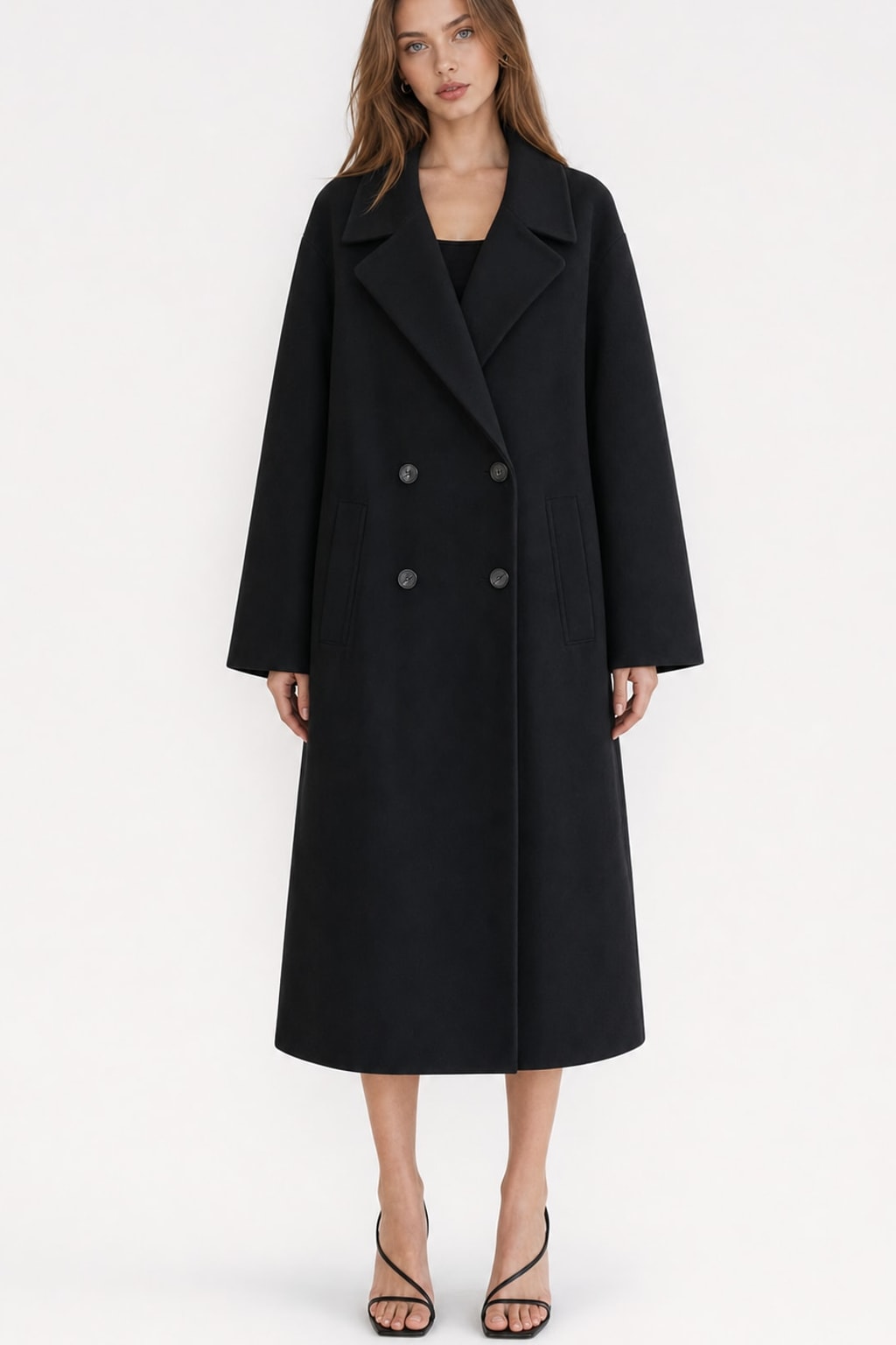Elegant Blend Double-Breasted Overcoat - 5