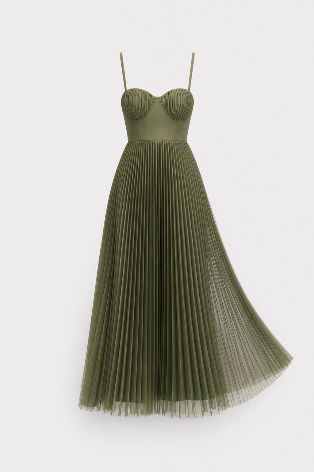 Structured Corset Midi Dress for Special Occasions - 1