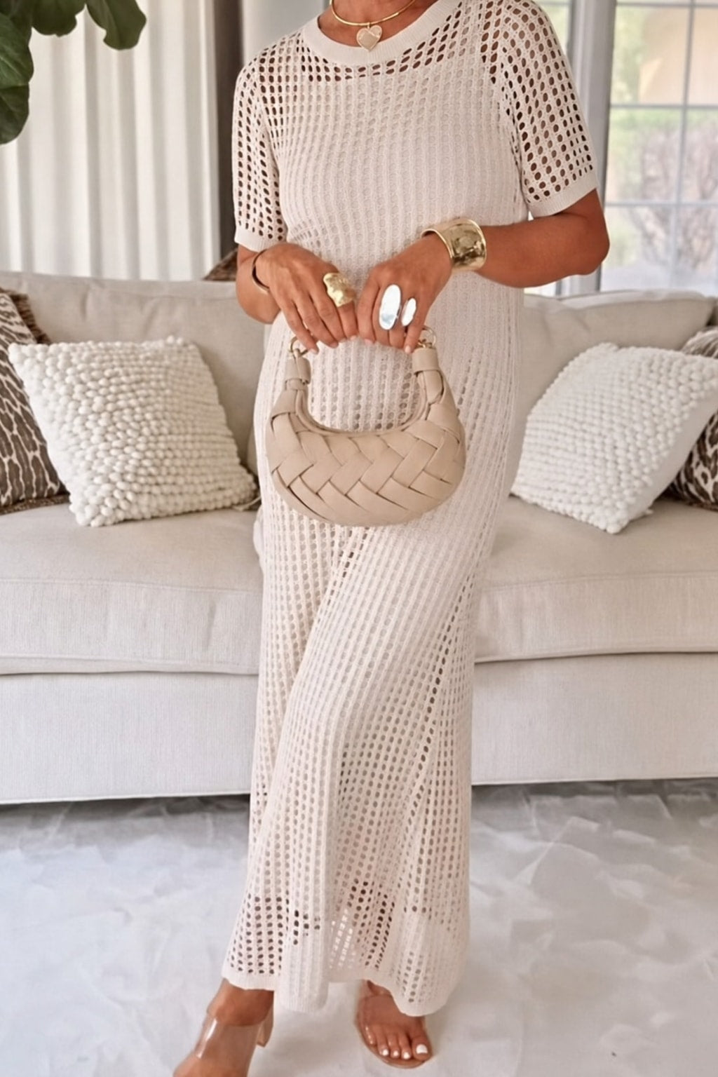 Layered Two-Piece Maxi Dress With Flowy Overlay - 12