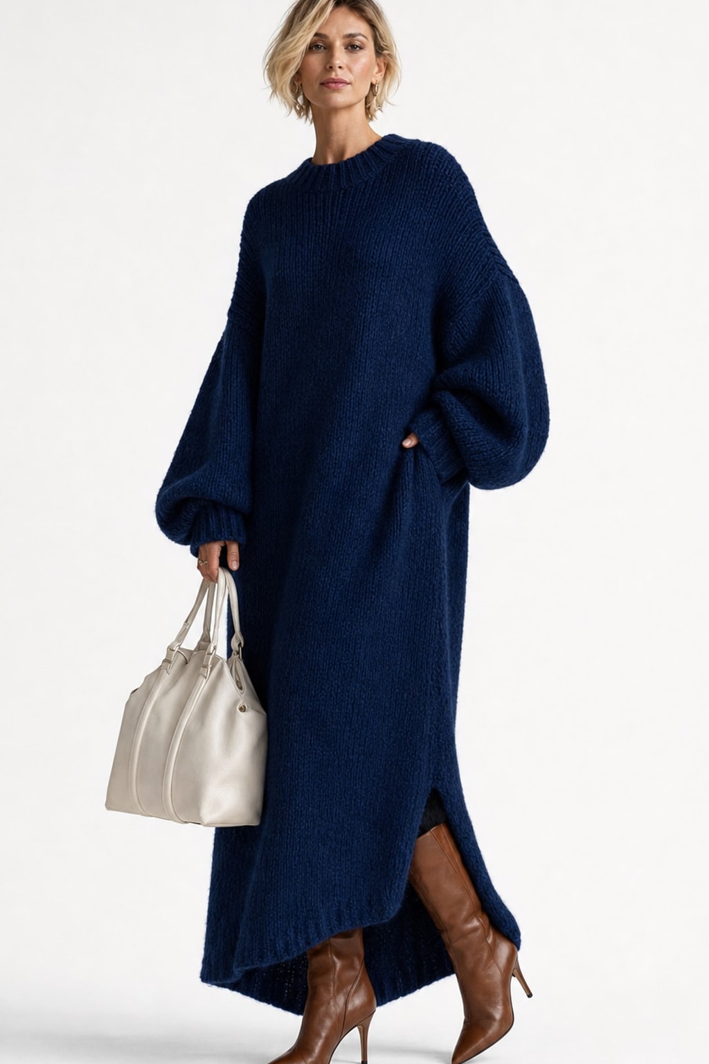 Textured Oversized Maxi Dress - 6