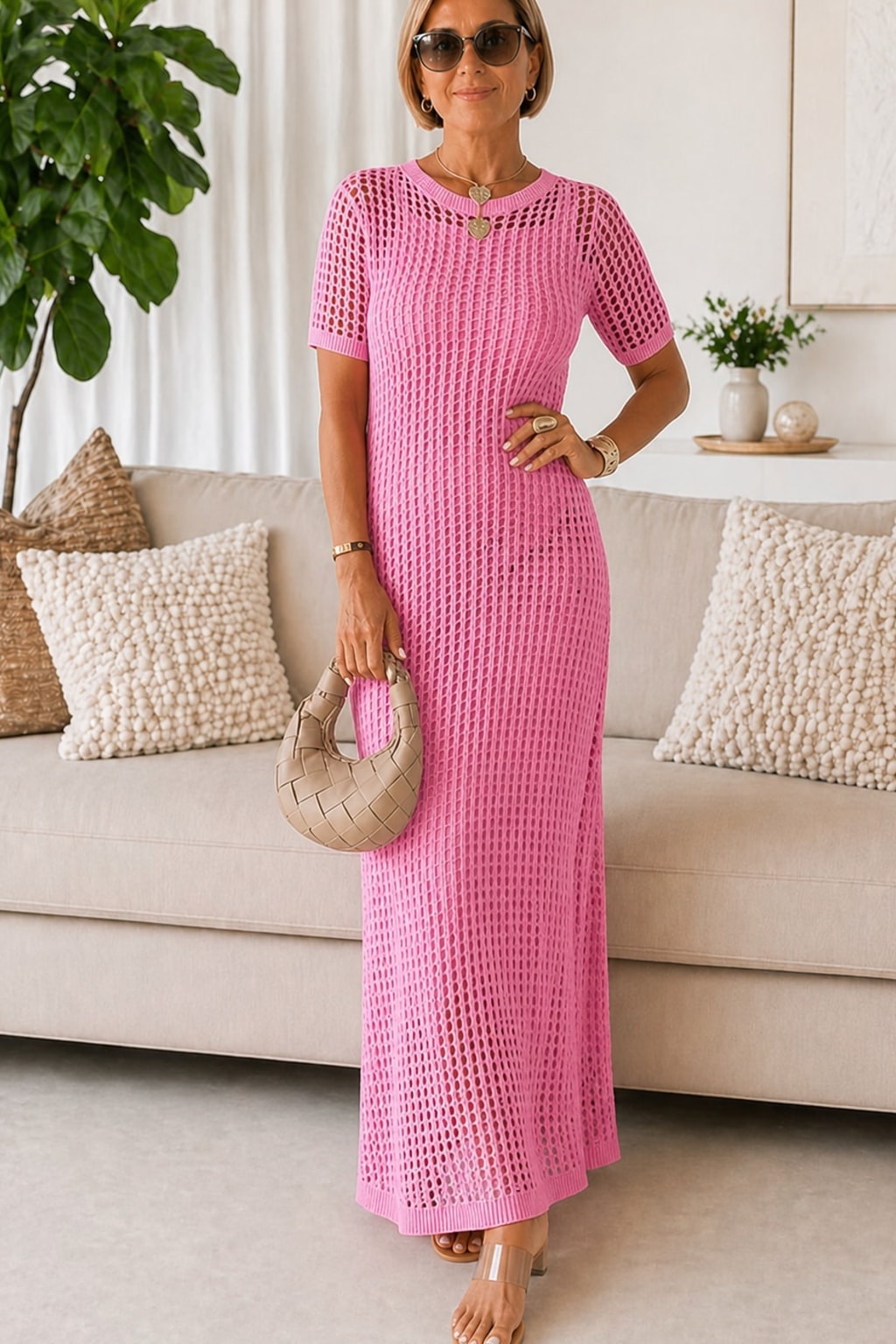 Layered Two-Piece Maxi Dress With Flowy Overlay - 10