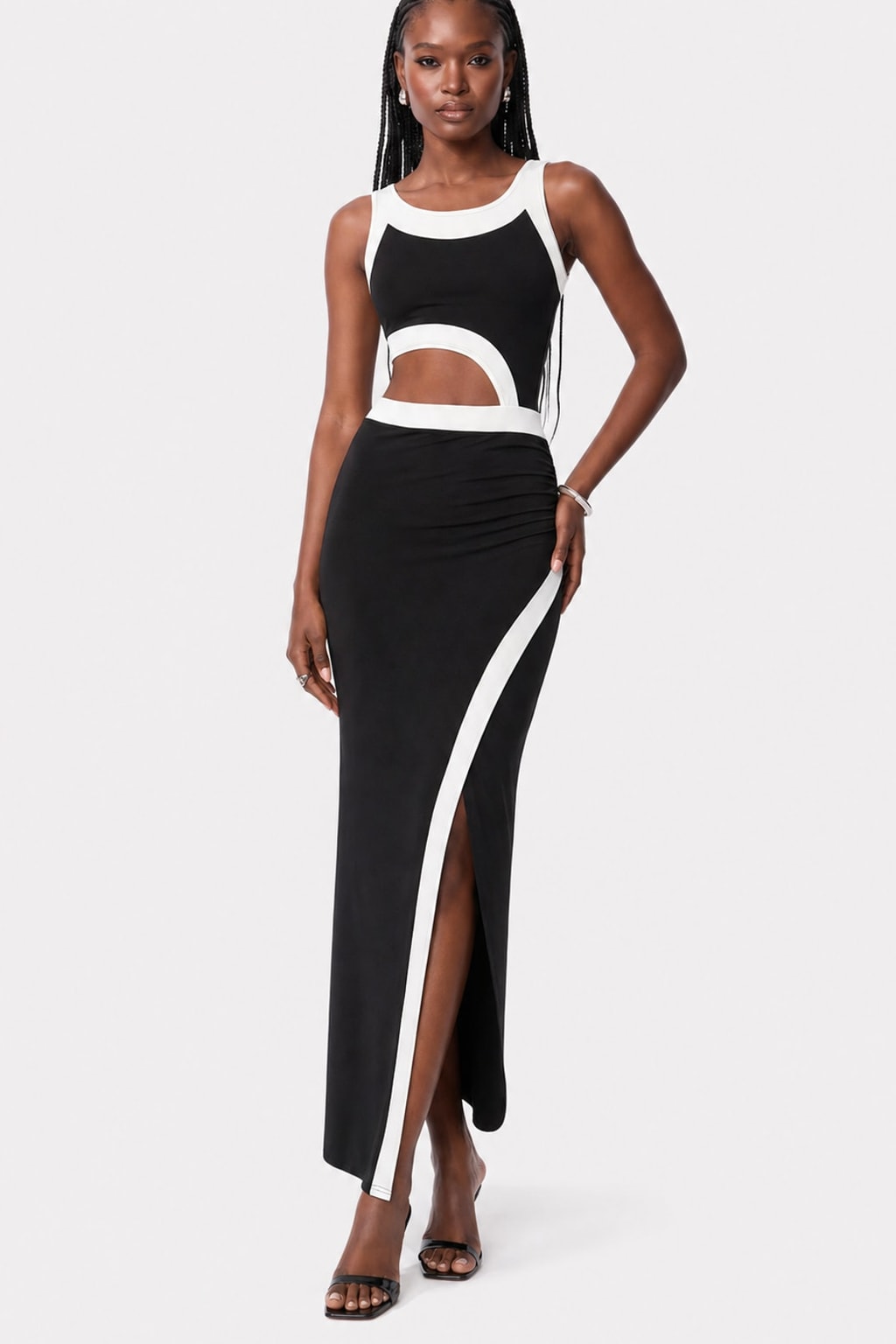 Jersey Cut-Out Midi Dress - 6