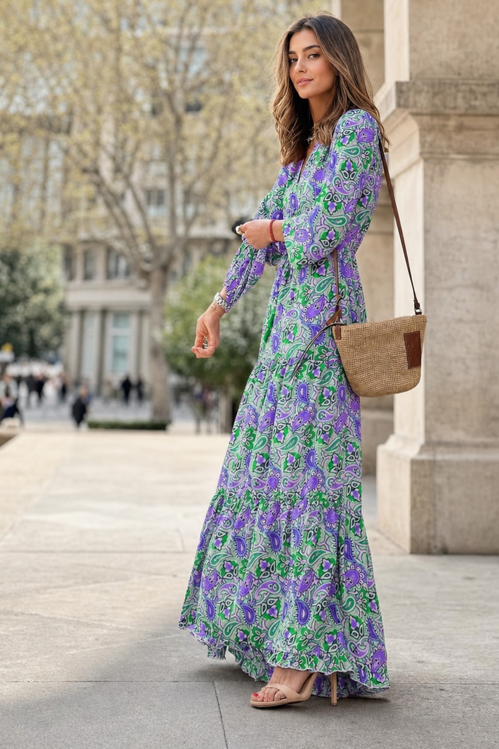 Cotton Blend Dress With Relaxed Fit - 6