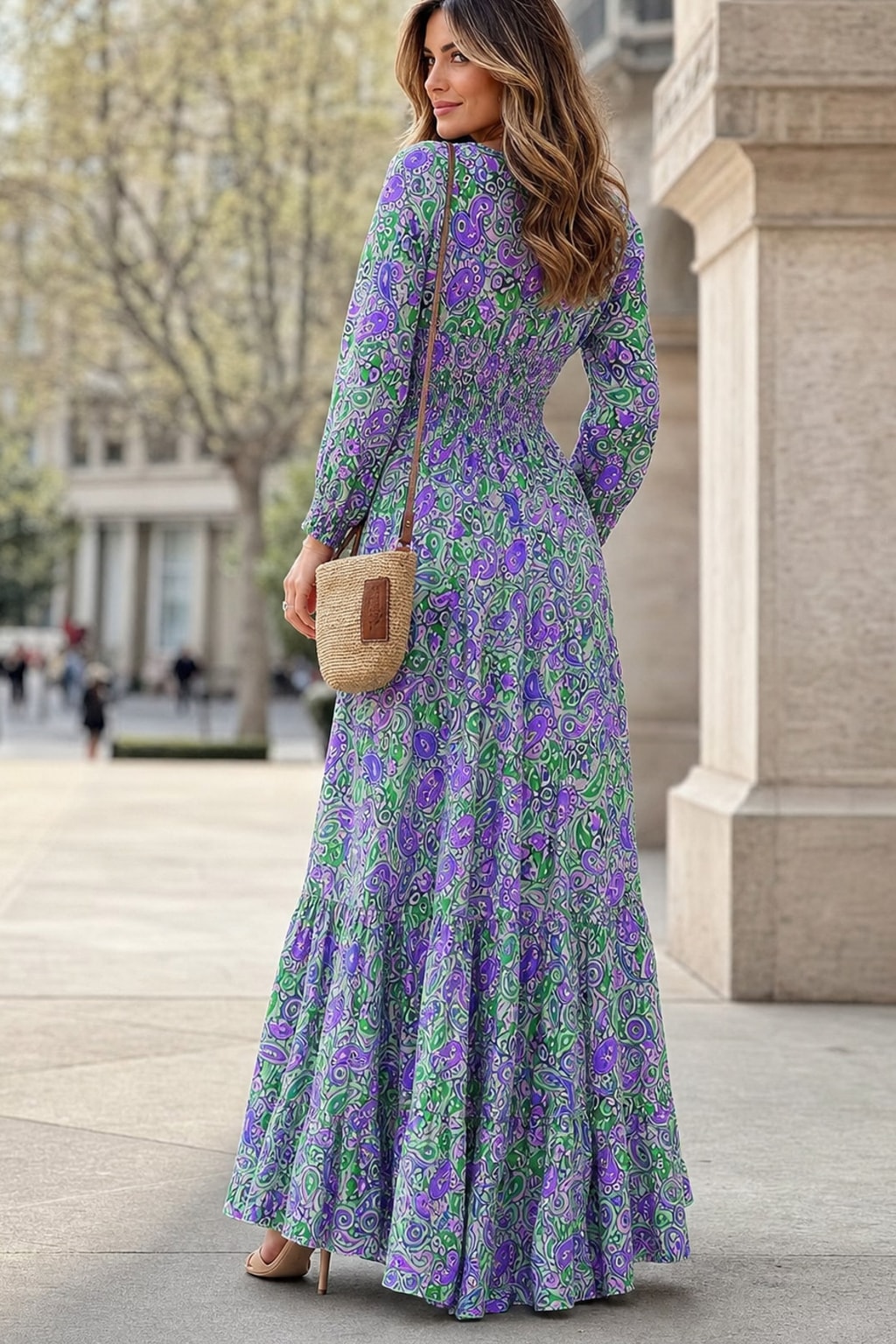 Cotton Blend Dress With Relaxed Fit - 7