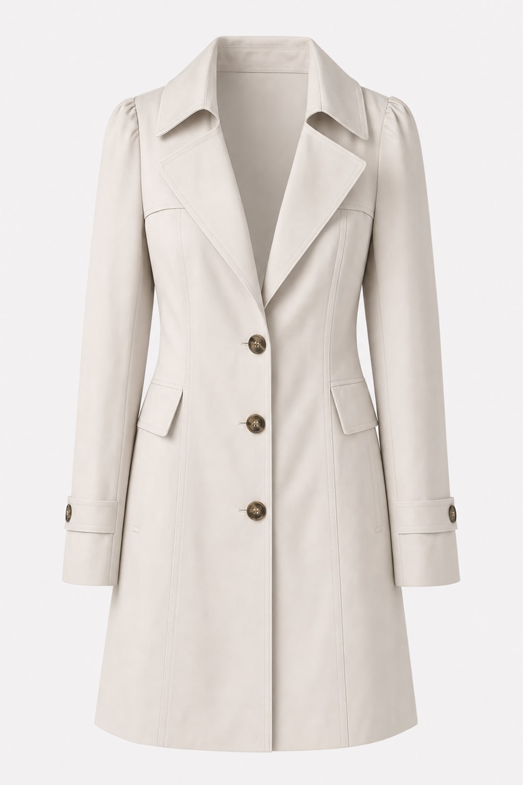 Women's Trench Coat Tailored Fit for Spring & Fall Layering - 1