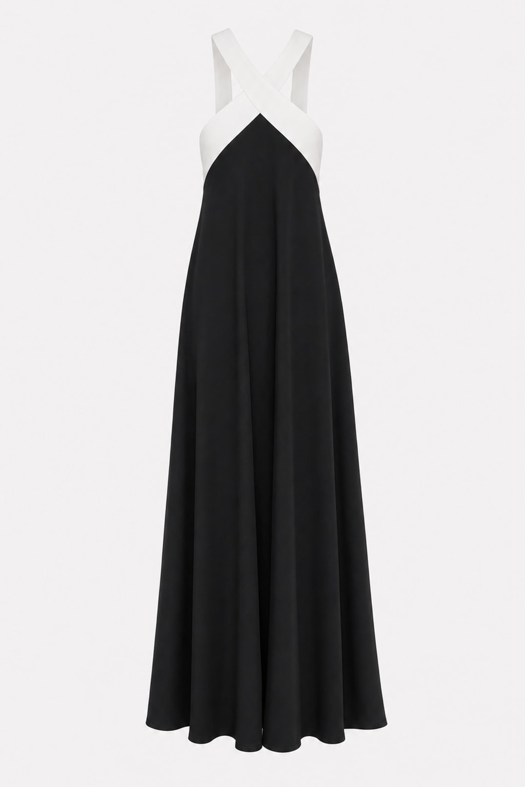 Bicolor Flowy Maxi Dress for Women - 1