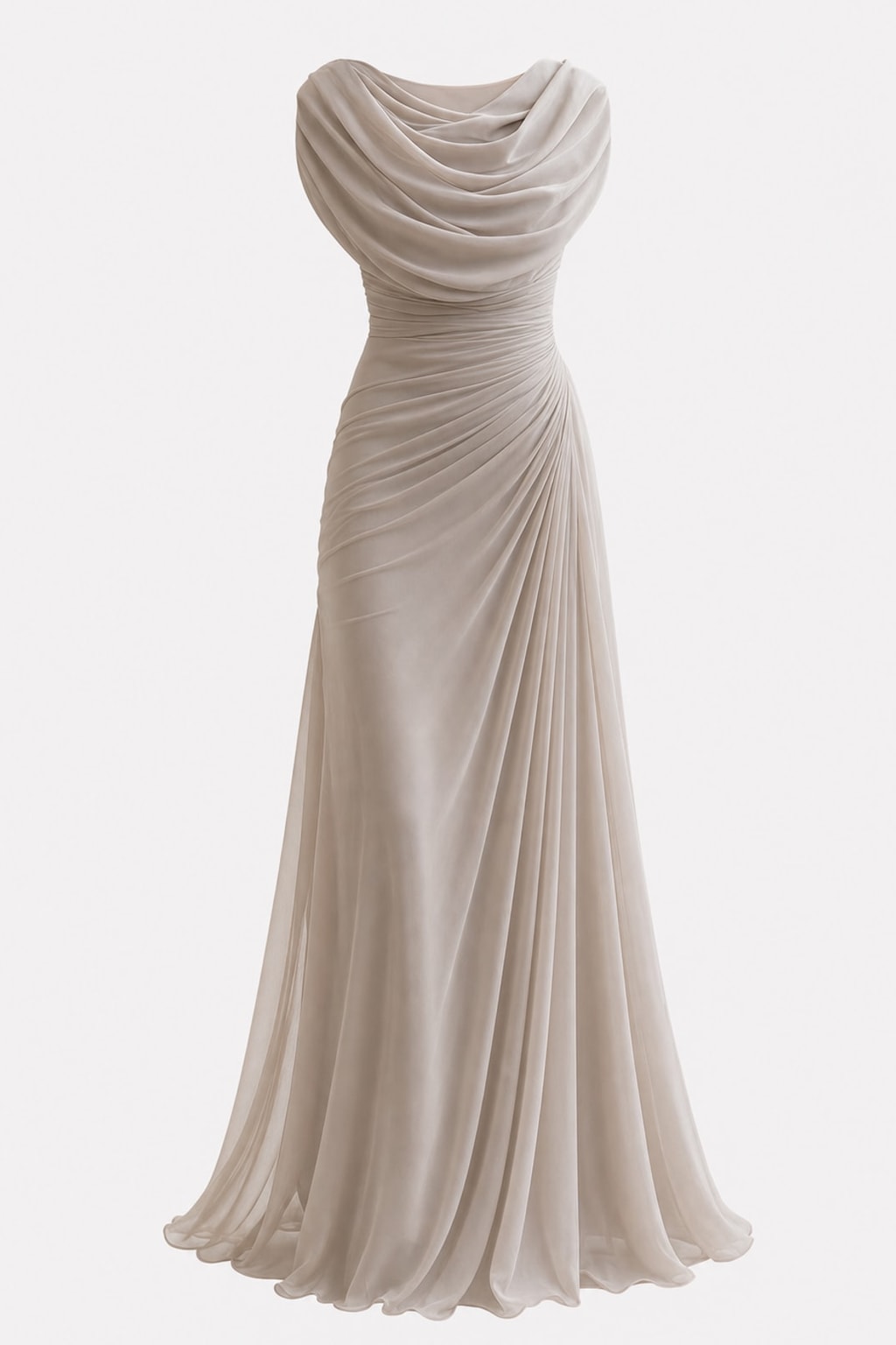 Ruched Sleeveless Maxi Dress - 1