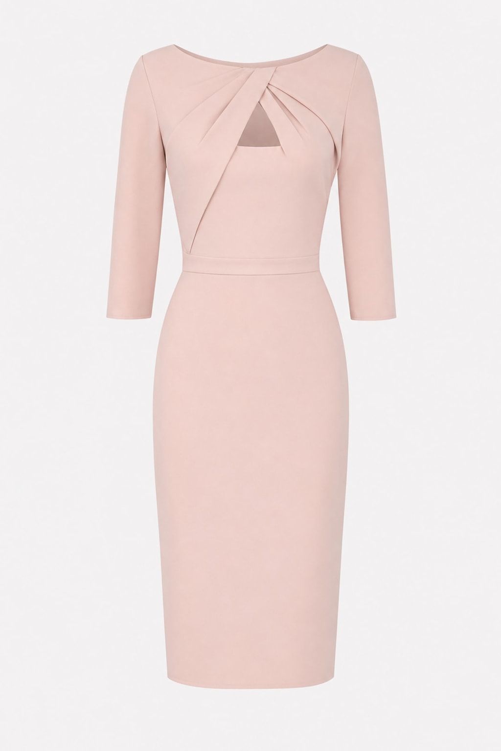 Polyester Cutout-Waist Midi Dress - 1