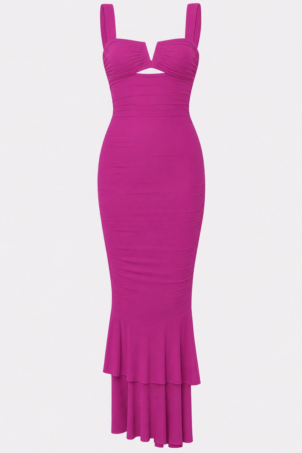 Mermaid Dress With Pleated High Waist - 1
