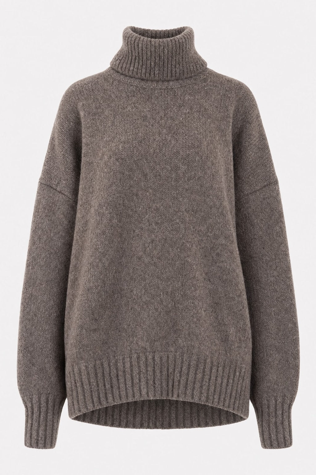 Knit Turtleneck Sweater with Relaxed Fit - 1