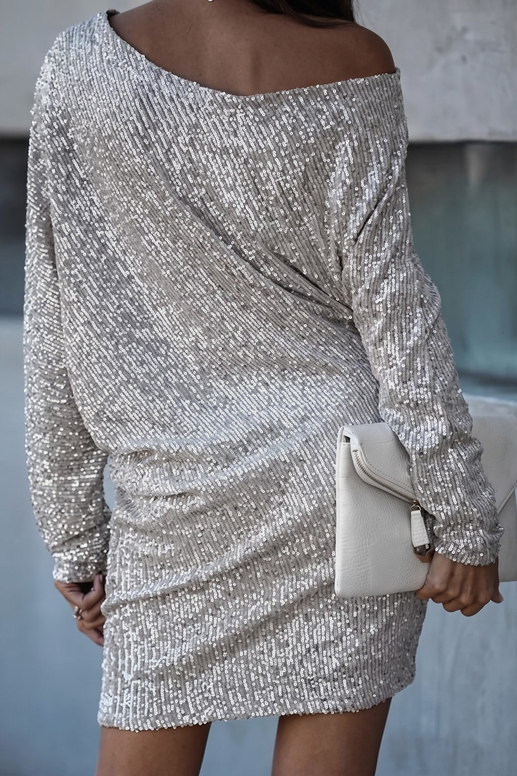 Spandex Sequin Off-Shoulder Mini Dress - 11