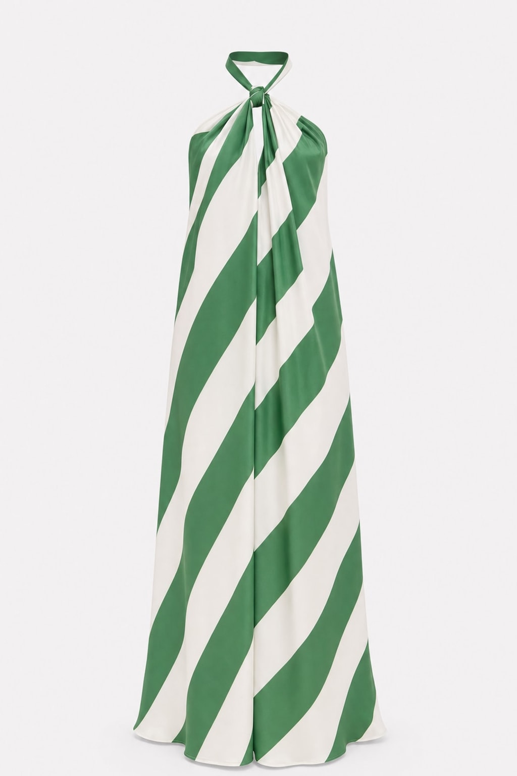 Effortless Maxi Dress with Halter Tie-Up Neckline - 1