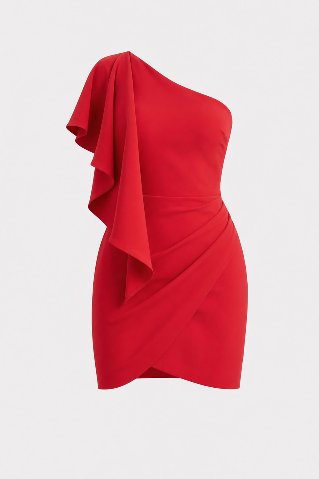 Ruched One-Shoulder Bodycon Mini Dress - 1