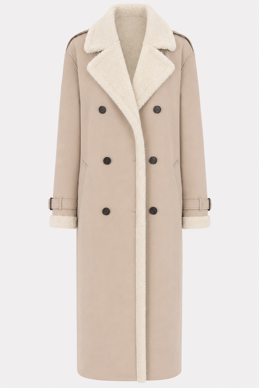 Women's A-Line Warm Coat With Lining & Pockets - 1