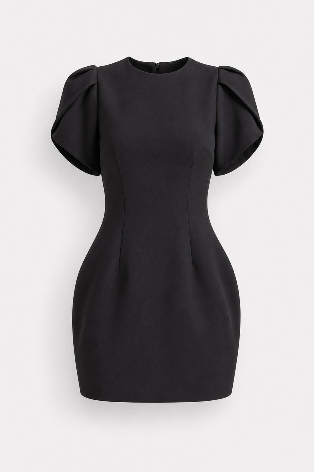 Petal Sleeve Flared Mini Dress - 1
