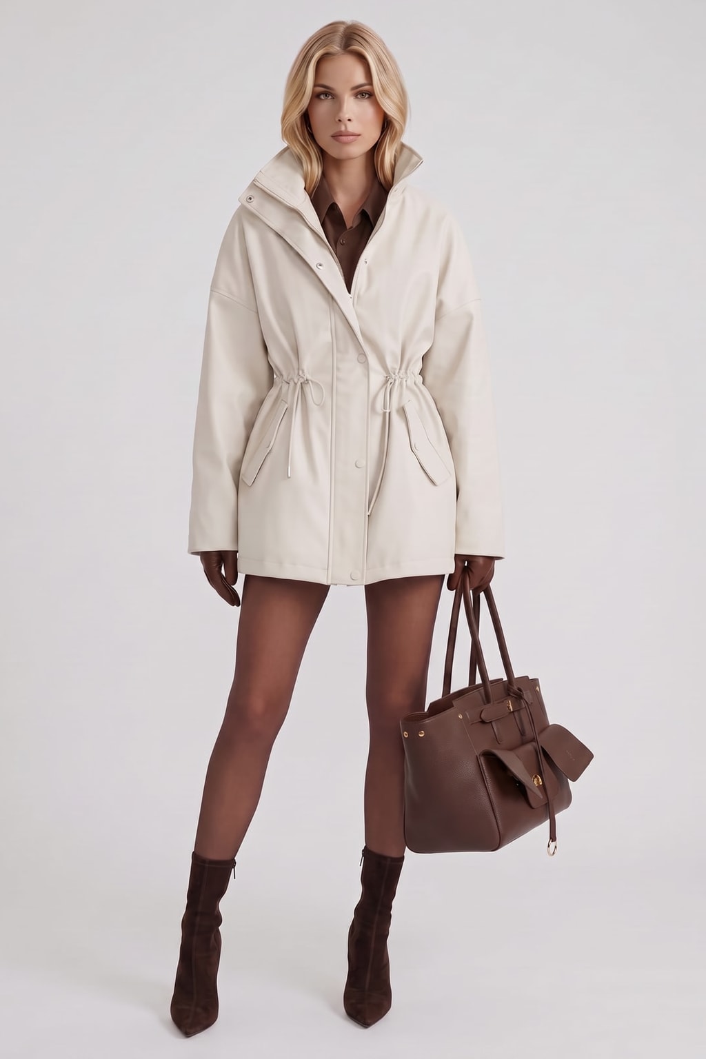 Utility Jacket With Drawstring Waist - 2
