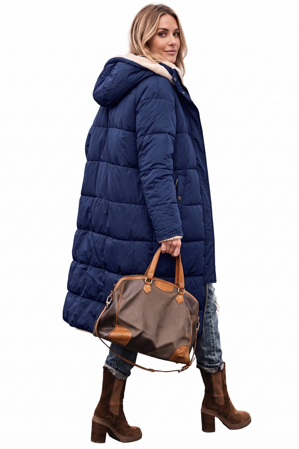 Reversible Tailored Coat Long Winter Fit - 11