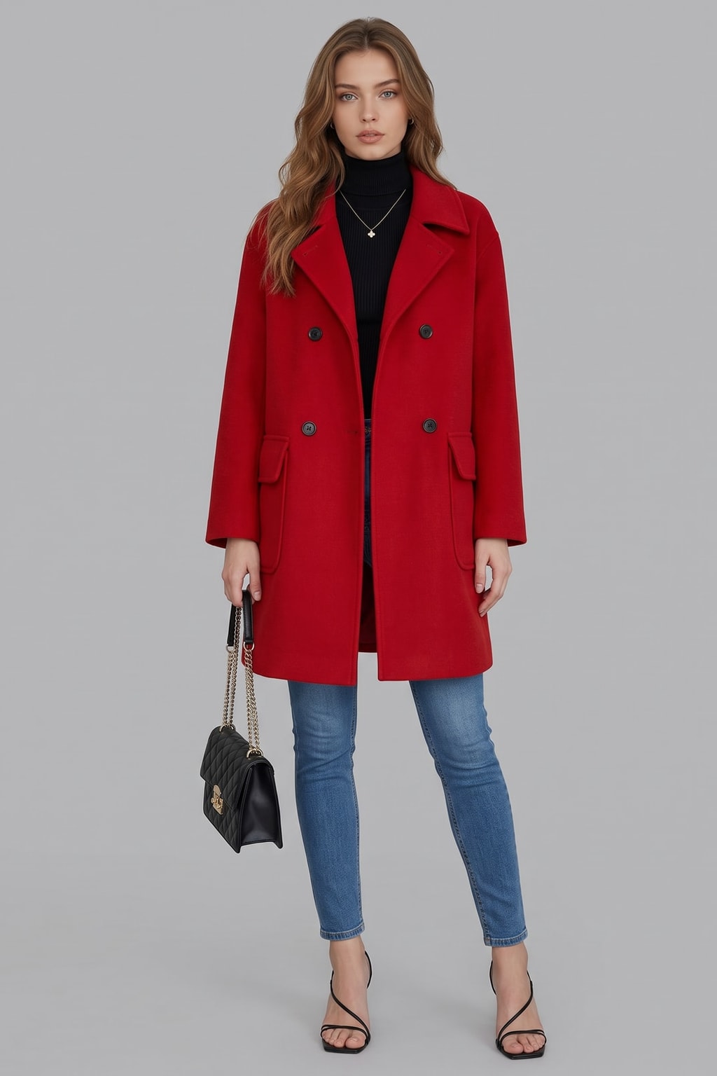 Cozy Formal Coat With Double Breasted Tailored Fit - 4