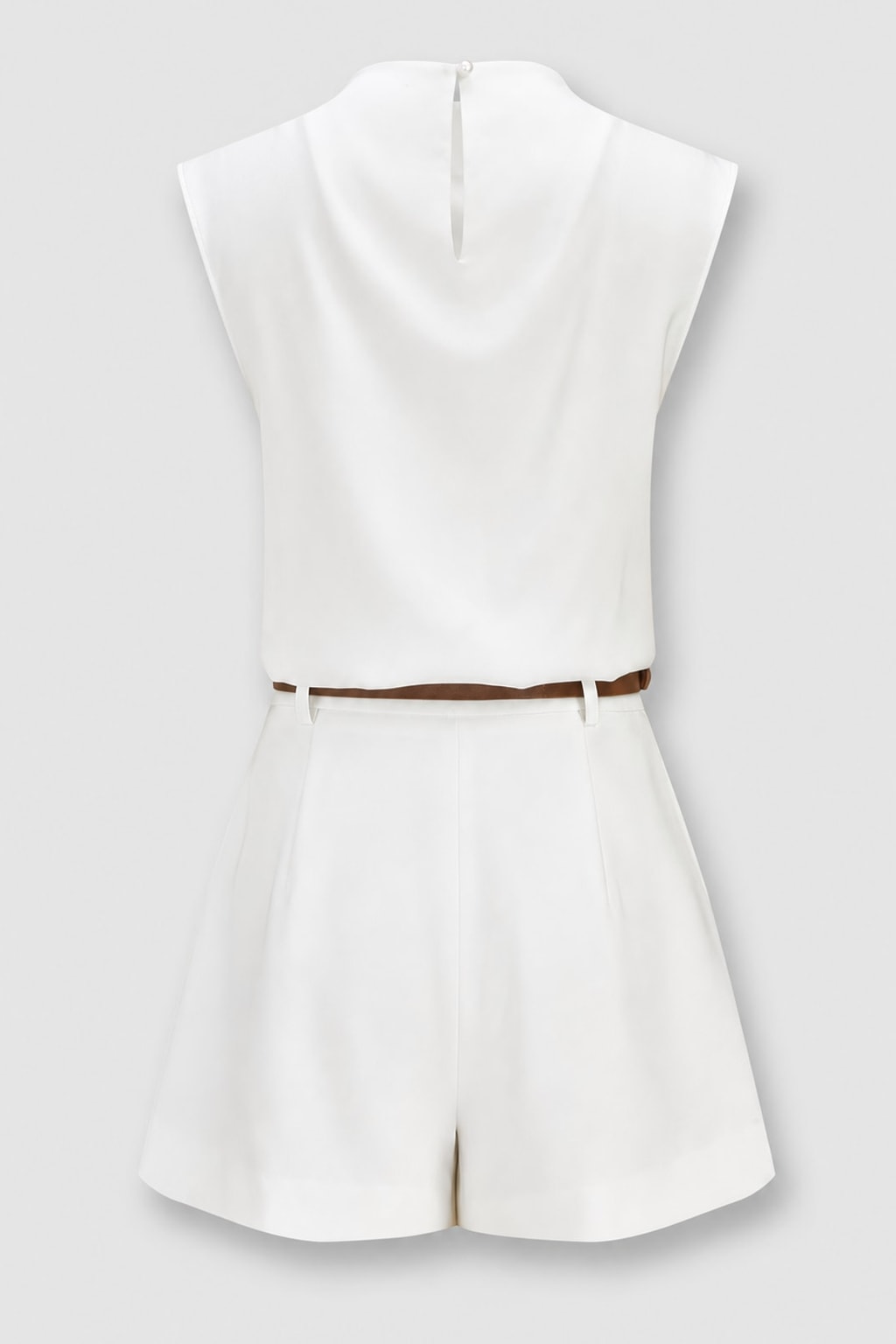 Woven Draped Top & Belted Shorts Set - 5