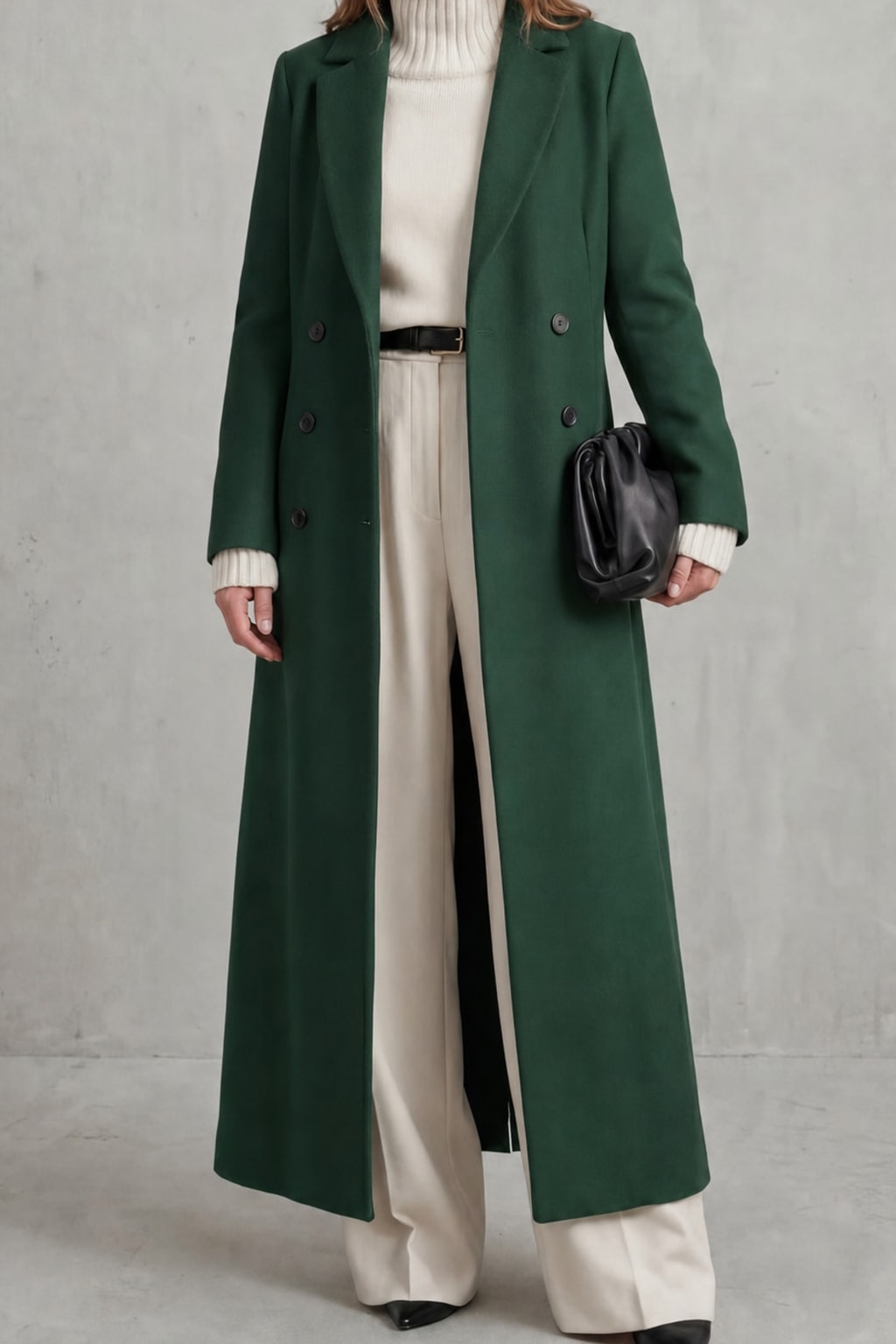 Warm Wool Blend Long Coat Double Breasted Tailored Fit - 7
