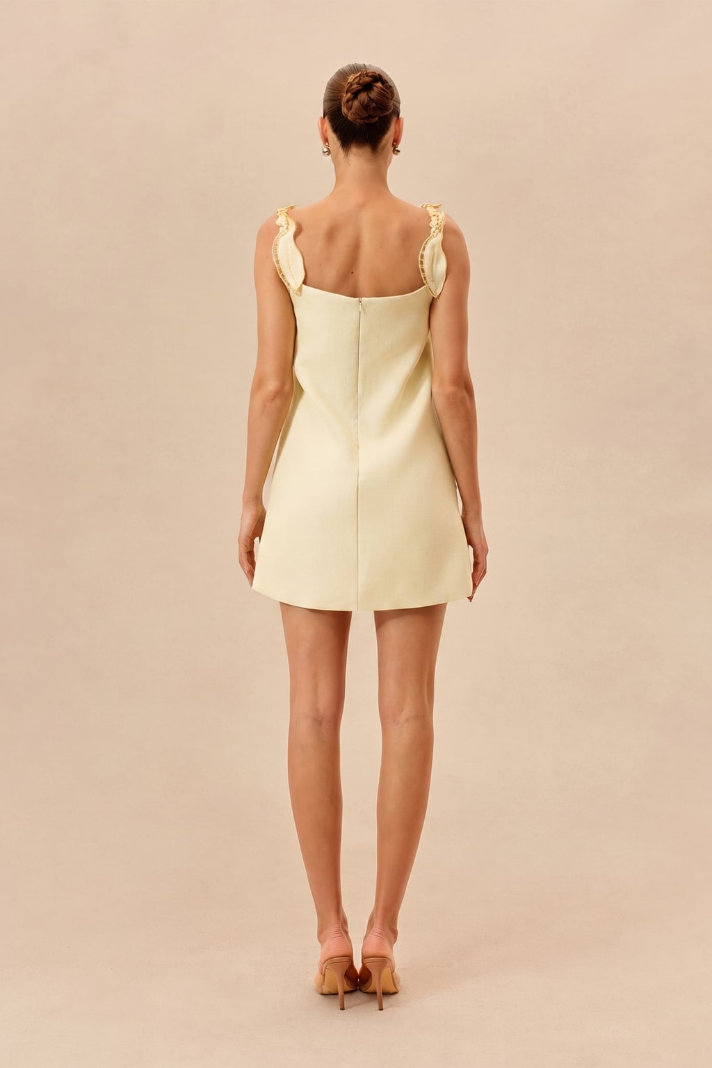 Polyester Floral Embroidered A-Line Mini Dress - 4