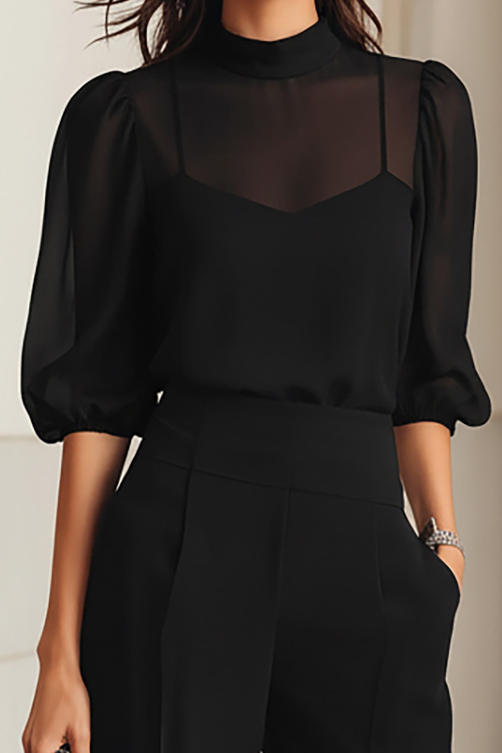 Three-Piece Wide-Leg Pant Set - 7