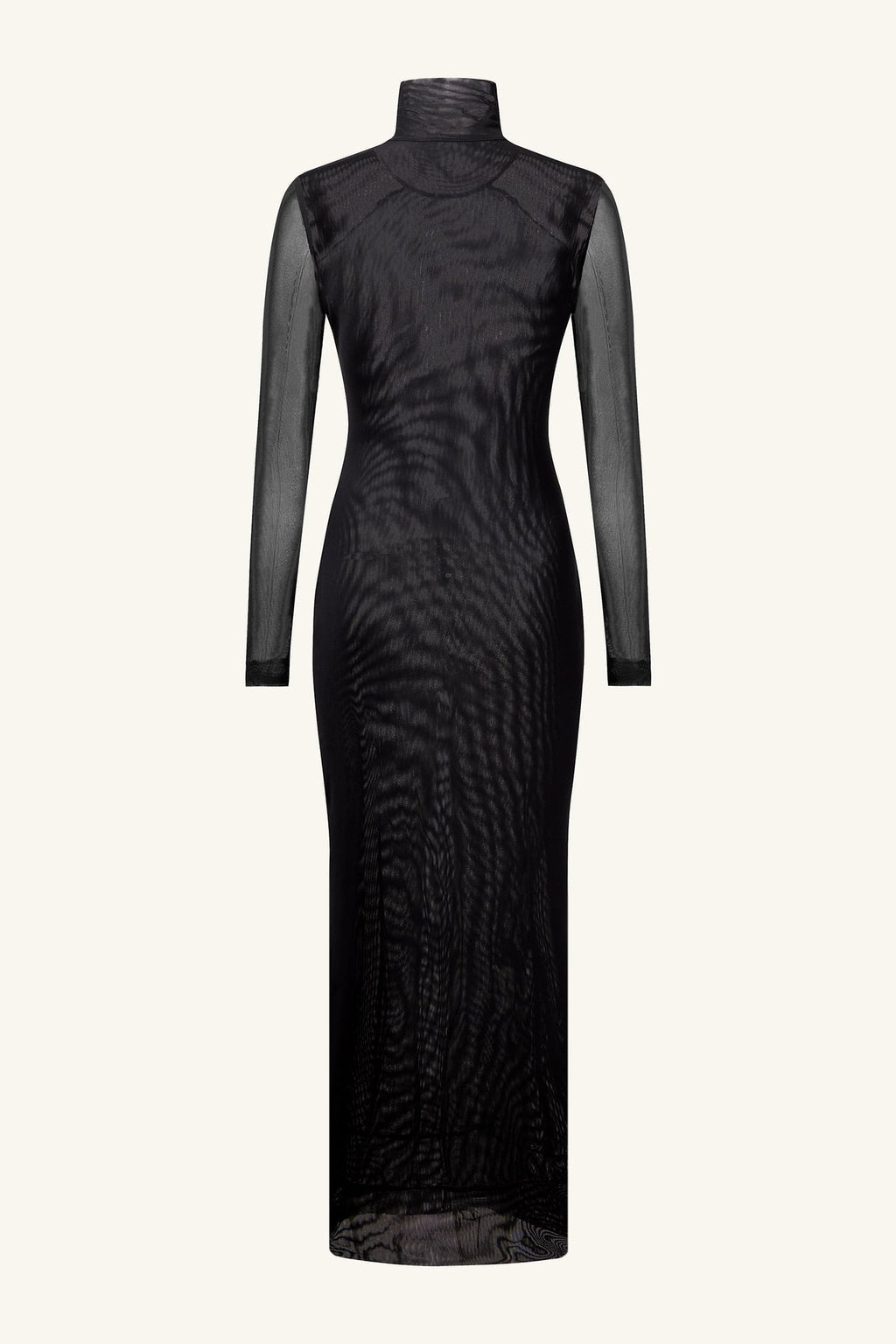 Black Mesh Eye Print Maxi Dress - 5