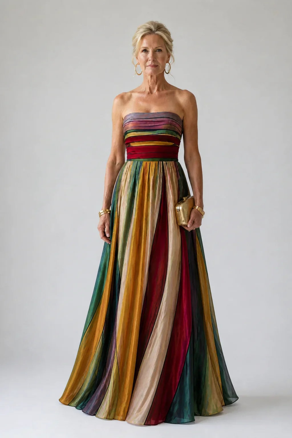 Lightweight Strapless Trapeze Dress - 5