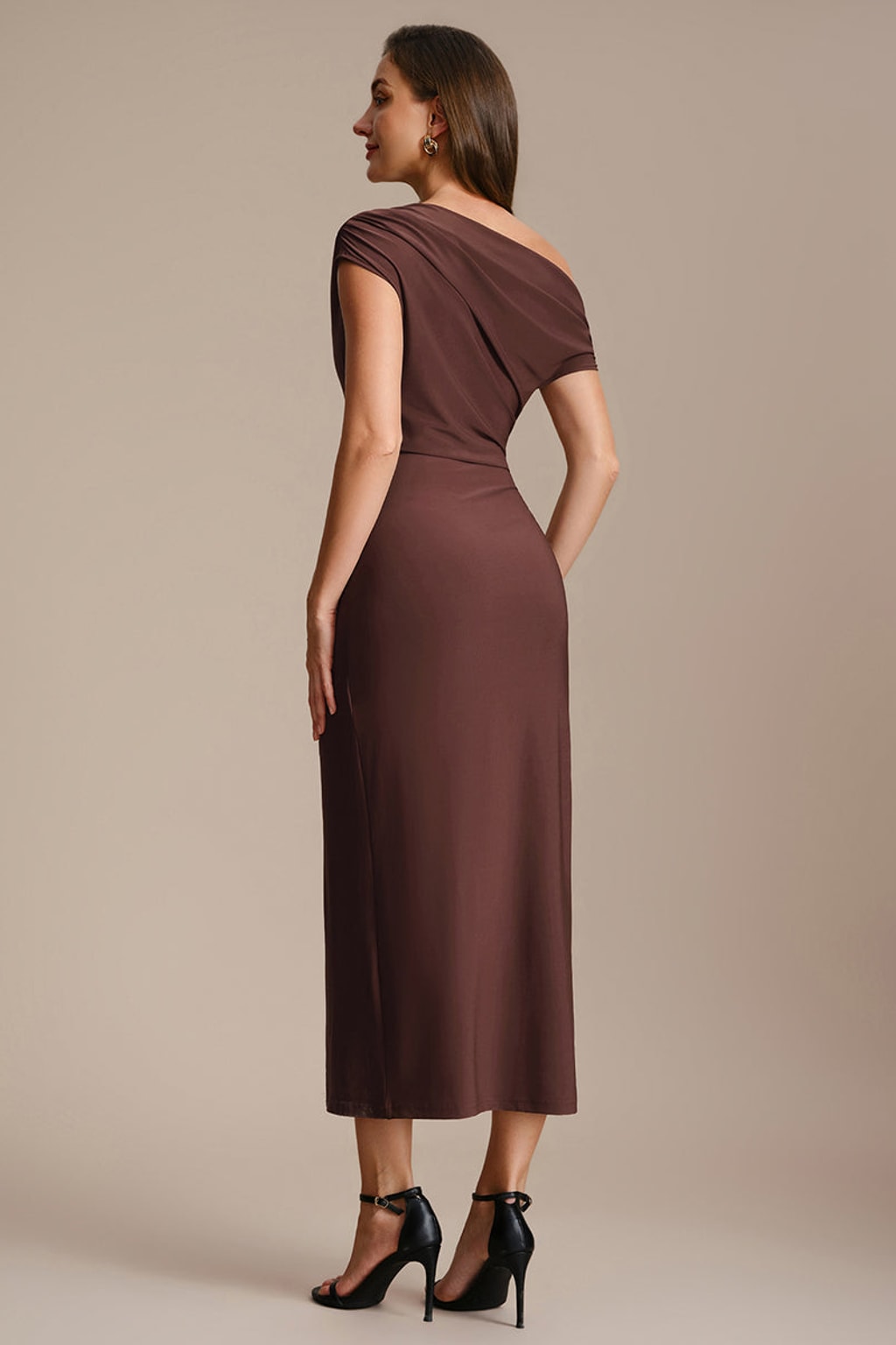 Knit Off-The-Shoulder Bodycon Wedding Guest Dress - 10