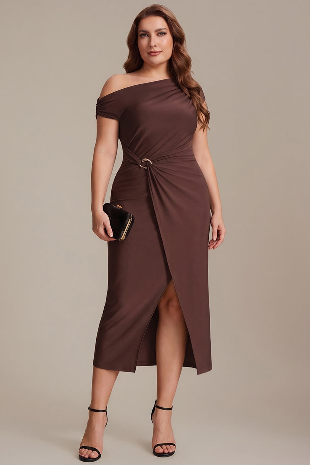 Knit Off-The-Shoulder Bodycon Wedding Guest Dress - 9
