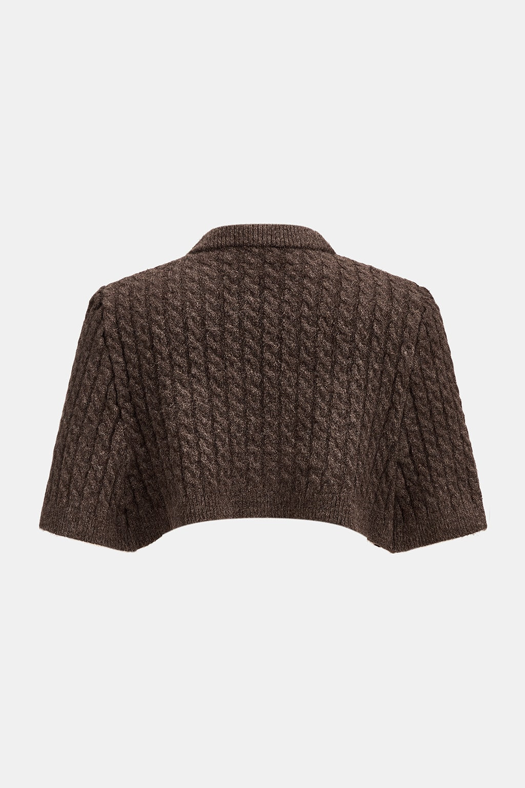 Knit Three-Piece Set With Scarf Collar - 6