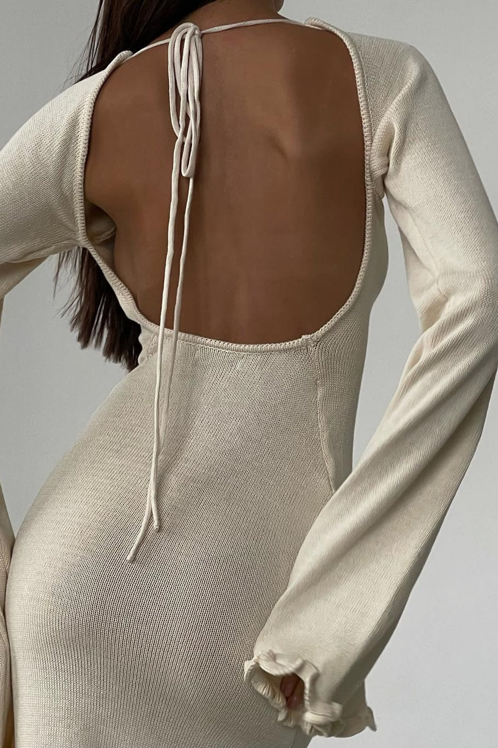 Cloud-Knit Open Back Maxi Dress - 4