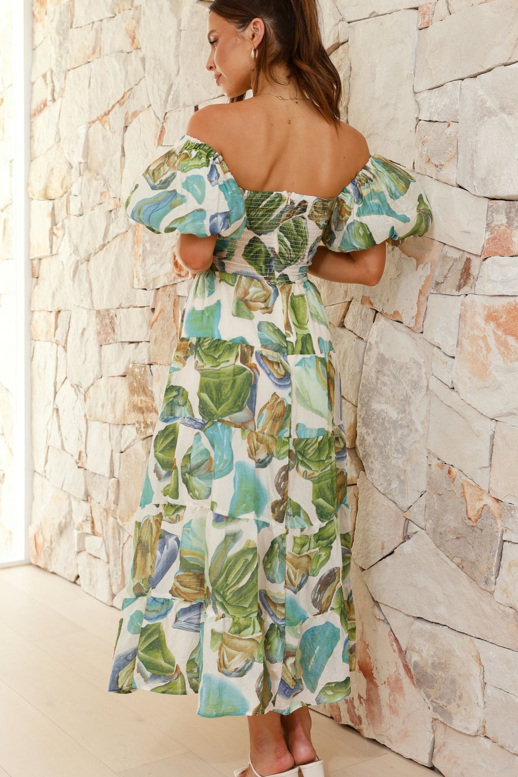 Polyester Twist-Front Maxi Dress - 4