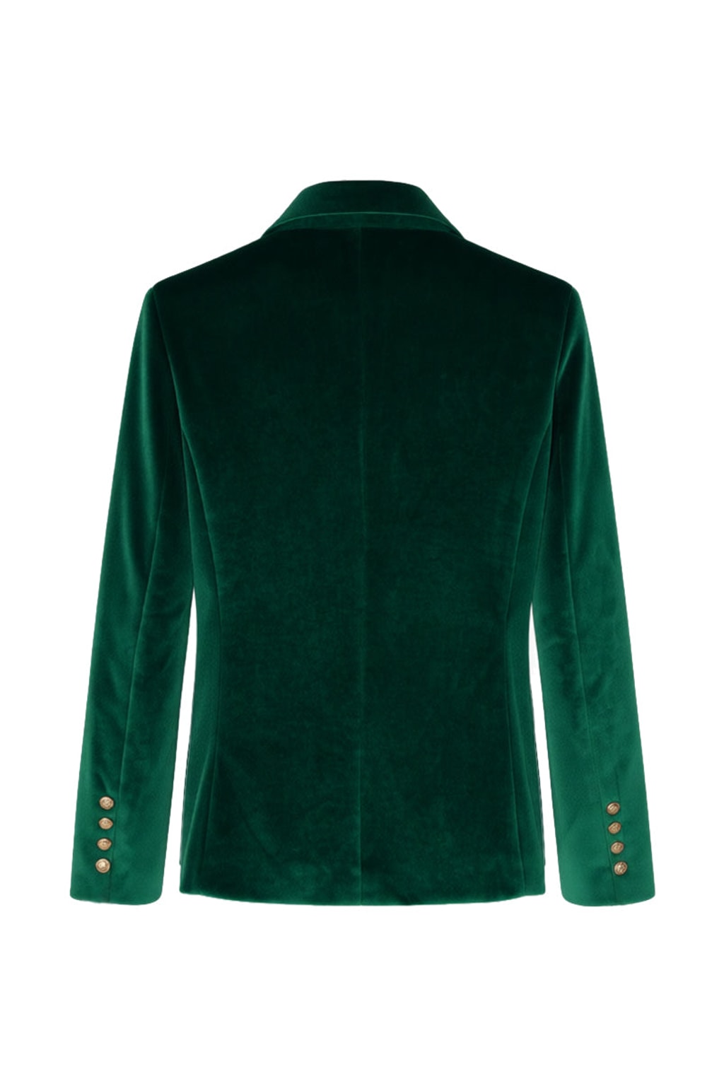 Elegant Notched Collar Blazer With Buttoned Cuffs - 14