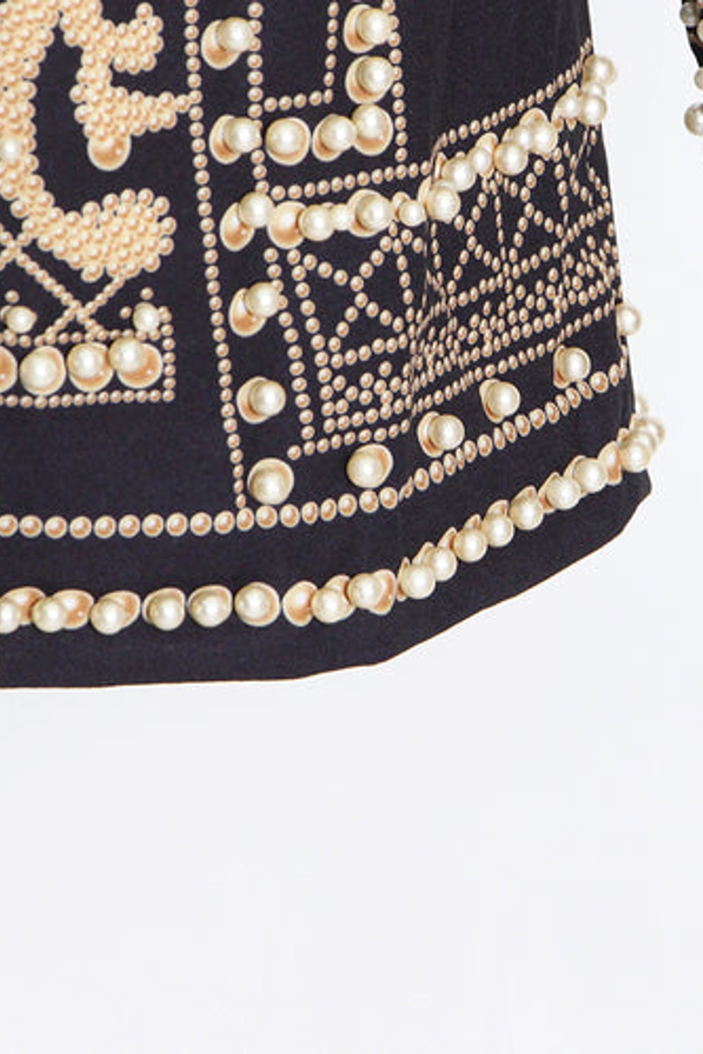 Cotton Blend Beaded V-Neck Blazer Outerwear - 8