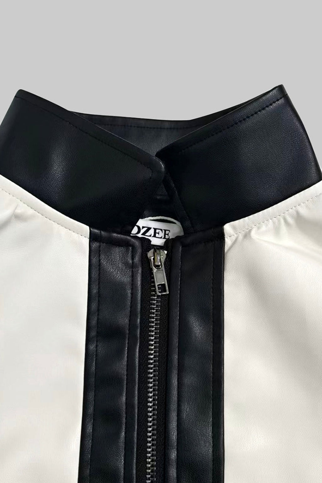 White Polyester Puff Sleeve Jacket - 5
