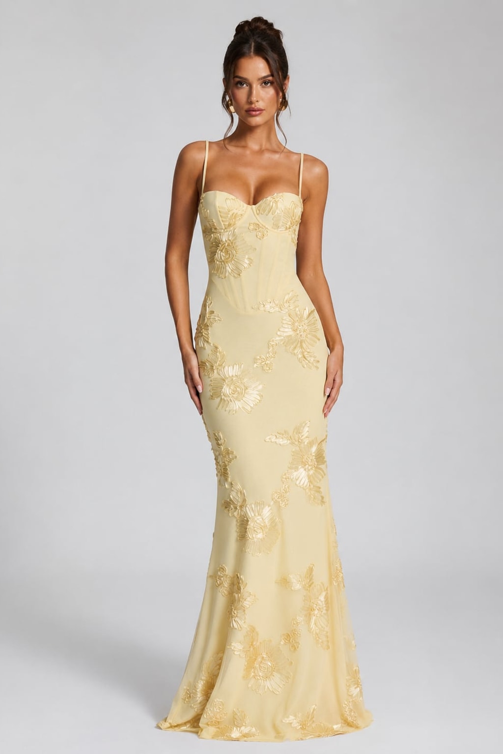 Floral Corset Maxi Dress – Sculpted Silhouette - 2