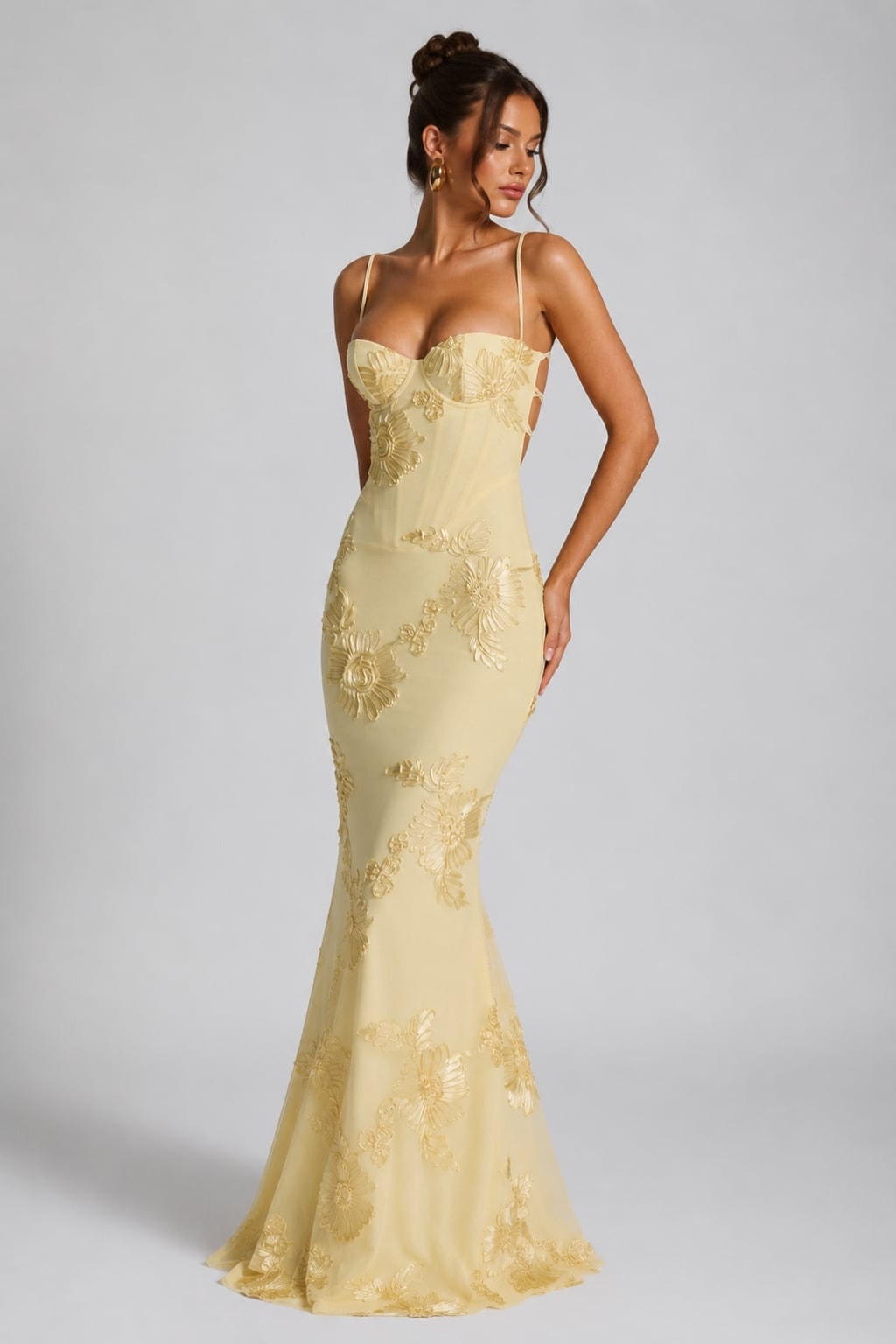 Floral Corset Maxi Dress – Sculpted Silhouette - 5