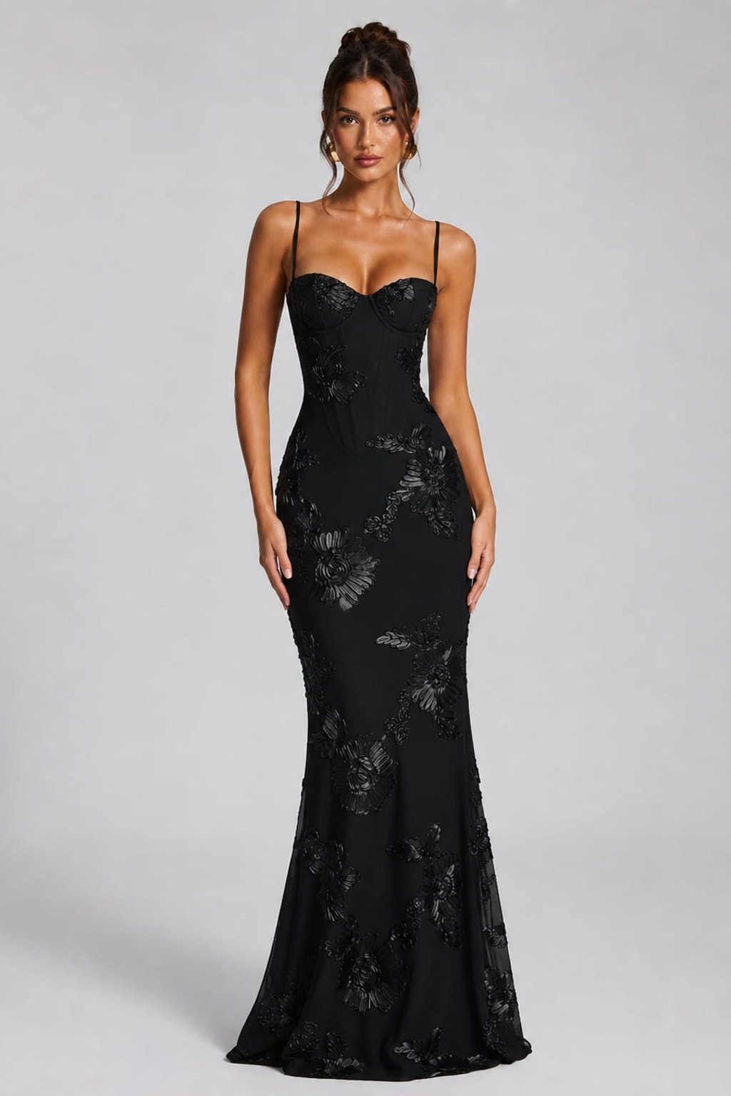 Floral Corset Maxi Dress – Sculpted Silhouette - 7