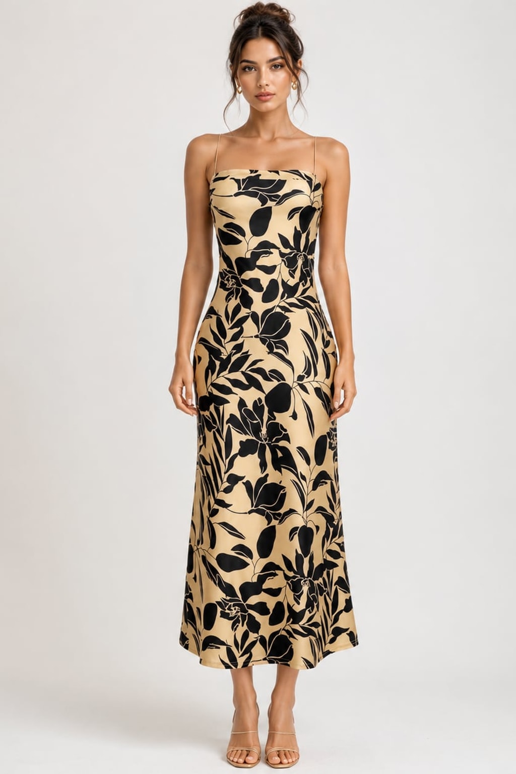 Floral Print Flowy Maxi Dress - 2