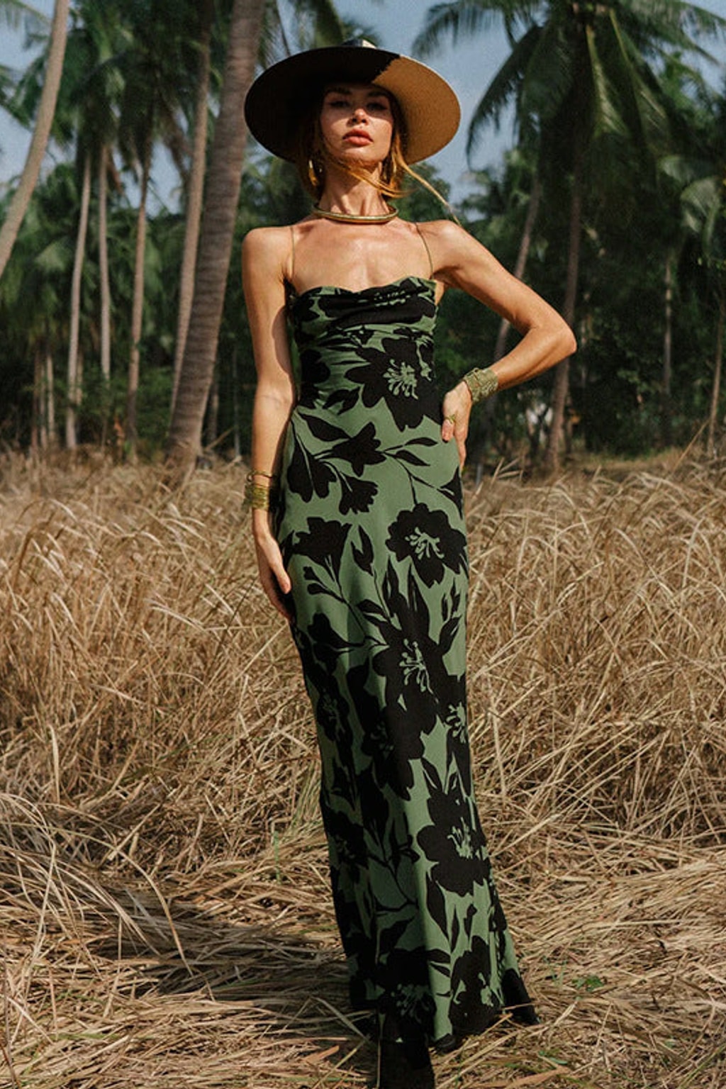 Floral Print Flowy Maxi Dress - 6