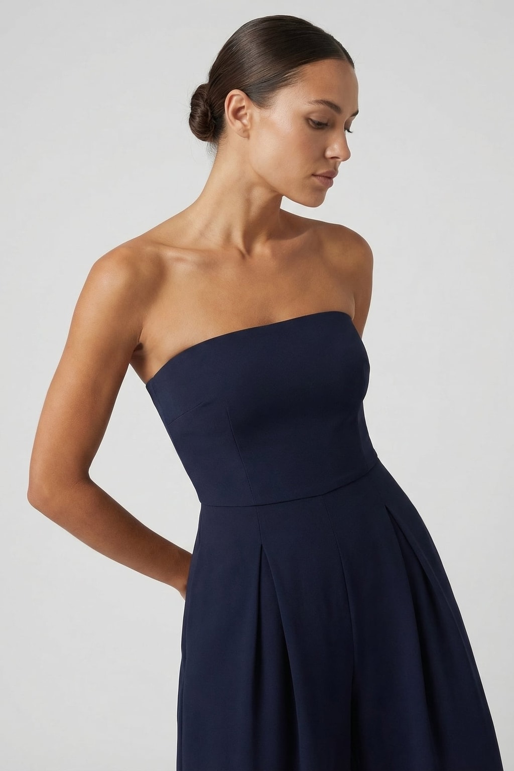 Strapless Wide Leg Jumpsuit For Women - 3