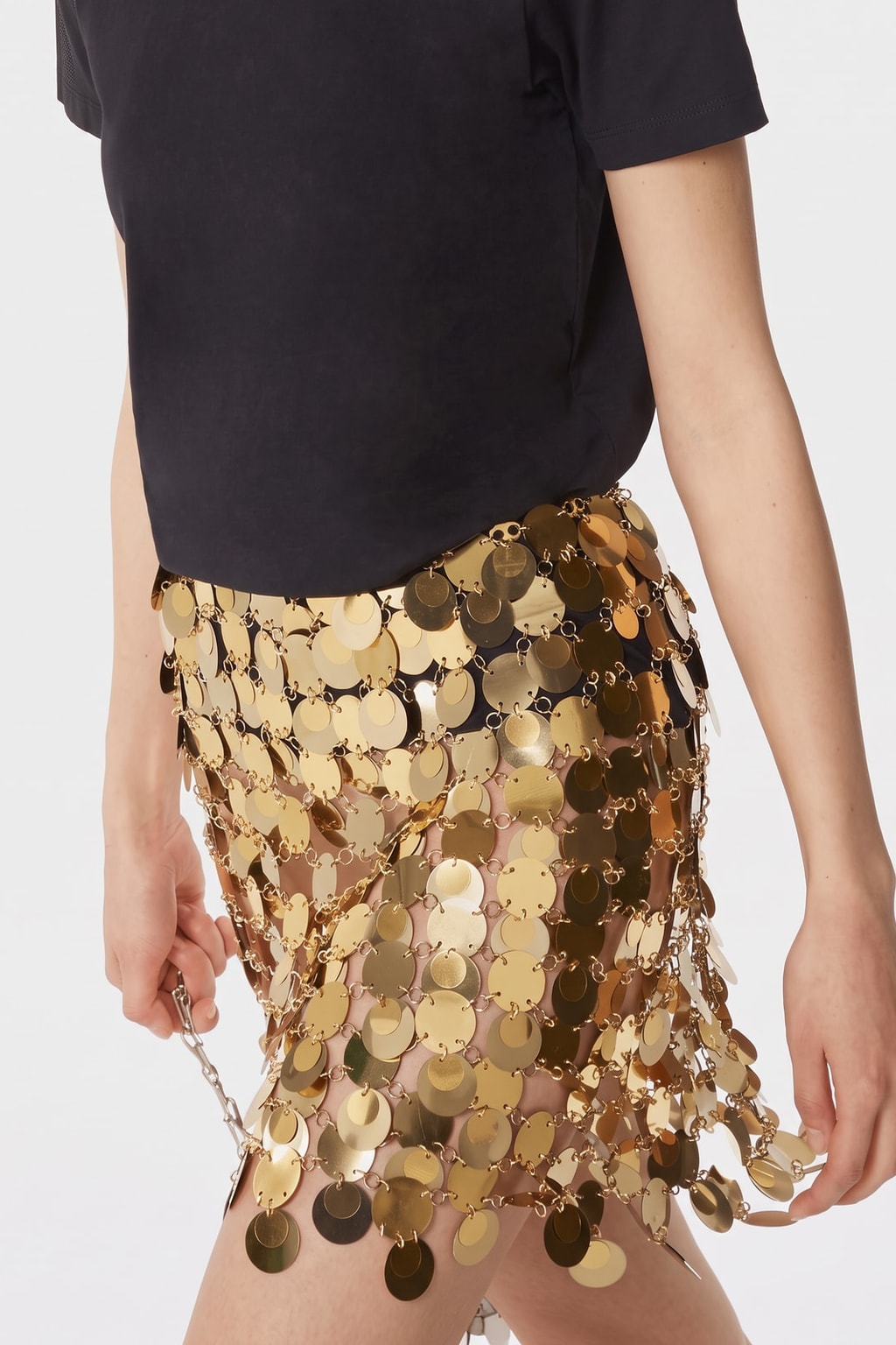 Sequin Embellished High-Waist Mini Skirt - 4