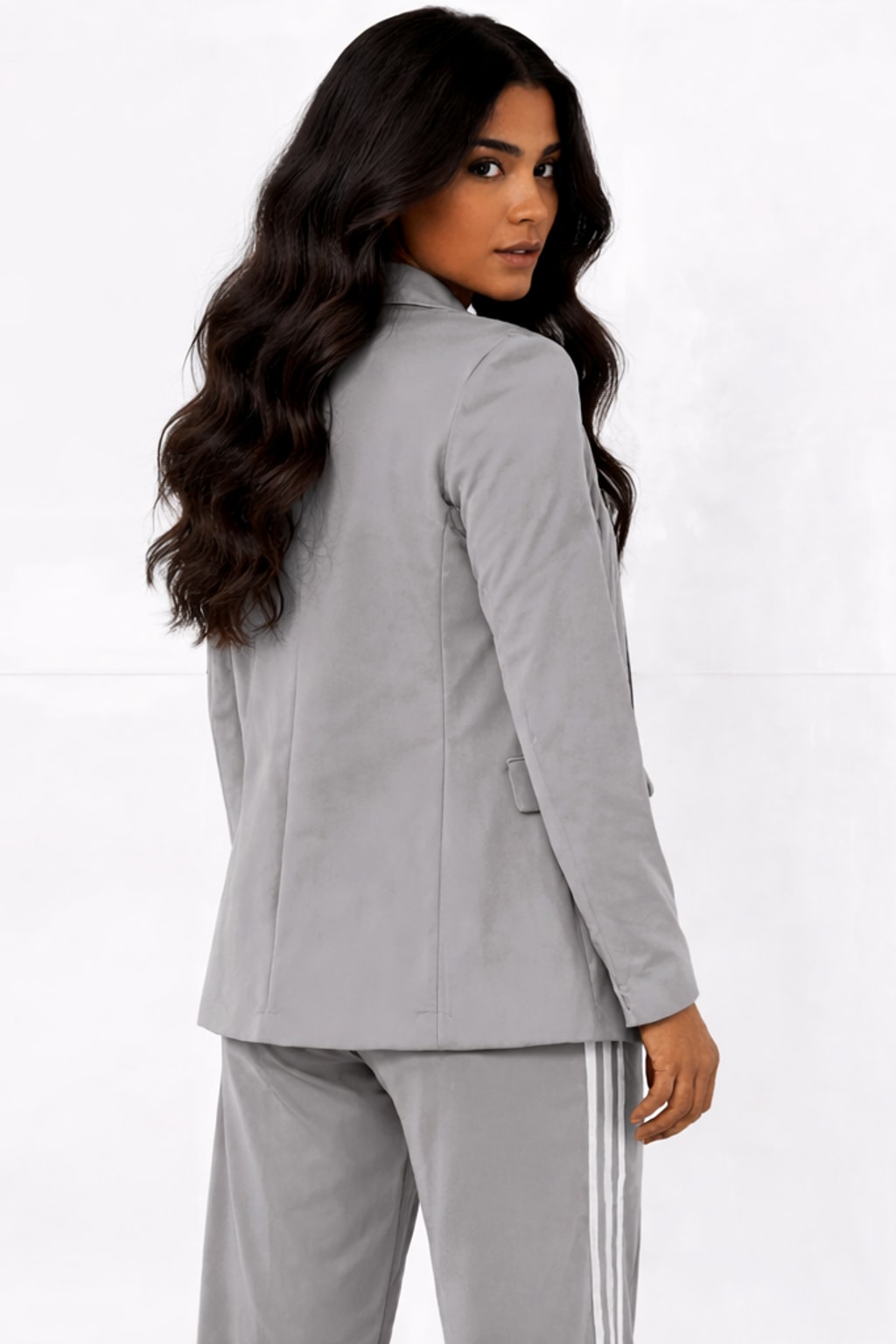 Tailored Blazer & Wide Leg Pants Set - 7